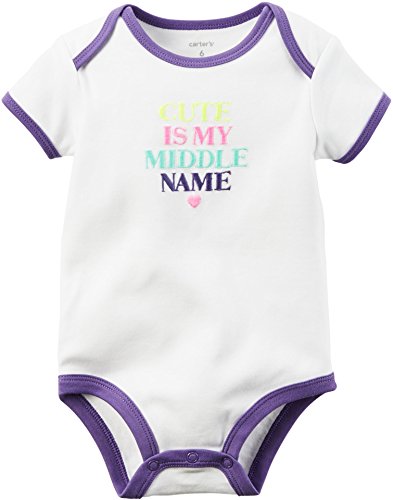 Bodysuit blanc Carter's pour bébé fille de 6 mois avec inscription prénom