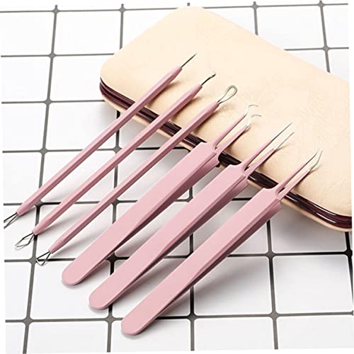 SUPVOX 1 Conjunto 6Pcs Ferramenta Facial Ferramentas Profissionais Pinças Agulha De Espinha Remoção