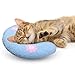 Nodaaiie 4 Pcs Ultra Soft Fluffy Pet Calming Pillow U Shaped Donut Cat & Dog Bed with Cute Embroidery, Anxiety Relief & Joint Support, Machine Washable