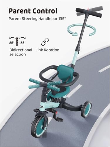 Image of newyoo TR008 5-in-1 Tricycle for Toddlers 1-3, Toddler Bike, Birthday Gift