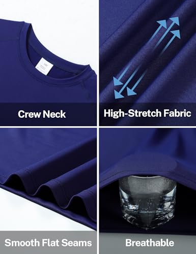 Image of Somaibo Boys Compression Shirt Athletic Football Short Sleeve for Kids | Youth Basketball Baseball Undershirts Quick Dry Sports Base Layer T-Shirt