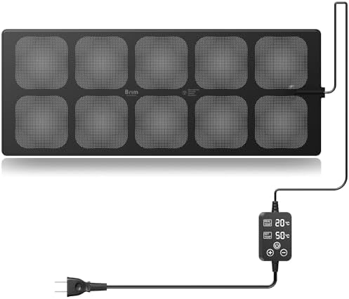 （05:30時点） 【公式】BRIM(ブリム) 植物 ヒートマット HMT-830 100W 室内園芸用 33×83cm 温度調整 ヒーターマット デジタル表示 IP67 防水 育苗器 (長方形 (33×83cm) 1枚)