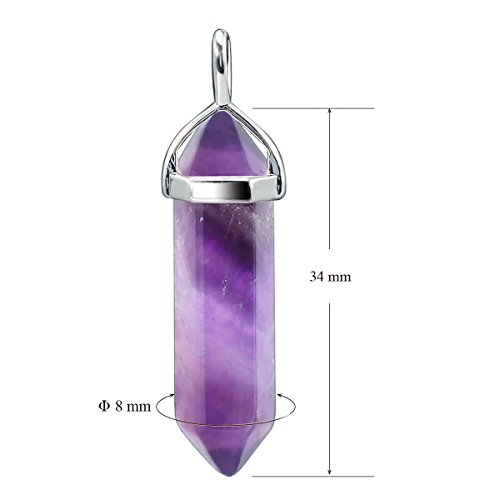 Beadnova PS-0107-0719 Amethyst Necklace Gemstone Crystal Necklace thumb #2