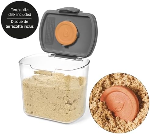 Starfrit PROKEEPER Brown Sugar Container with Terracotta Disk - Graduated Measurements - 2.5LB/1.1KG - Airtight - 2