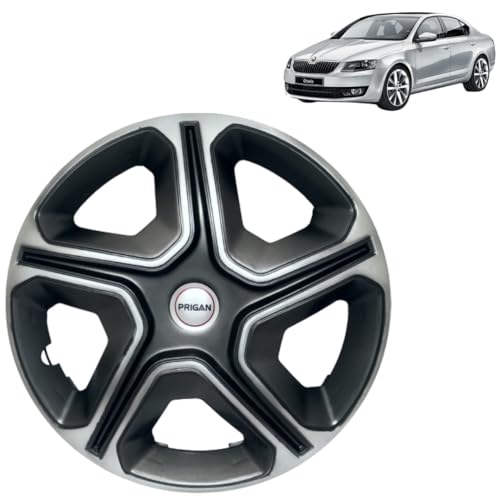 Image of PRIGAN Octavia Grey Silver Wheel Cover 16 inch for Octavia (Set of 4 Pcs) (Press Fitting) Model Name- Nexon Grey Silver 16