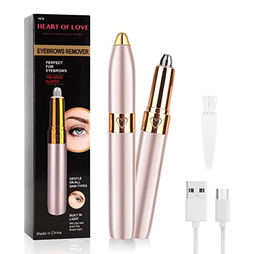 Rechargeable Eyebrow Hair Remover, FRYOOGG Eyebrow Trimmer for Women, Eyebrow Hair Trimmer, Eyebrow Trimmer Epilator, USB Rechargeable Painless Electric Eyebrow Trimmer Removal Razor Tool for Women