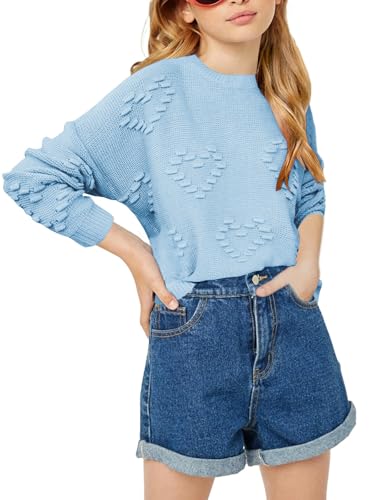 Pull surdimensionné fille imprimé cœur : le cadeau parfait de Saint-Valentin