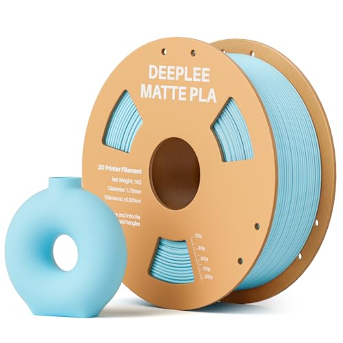 Image of Matte PLA Filament 1.75mm, 3D Printer Filament Dimensional Accuracy + /- 0.02mm, No Clogging, Higher Toughness, Cardboard Spool 3D Filament, 1kg Ice Blue
