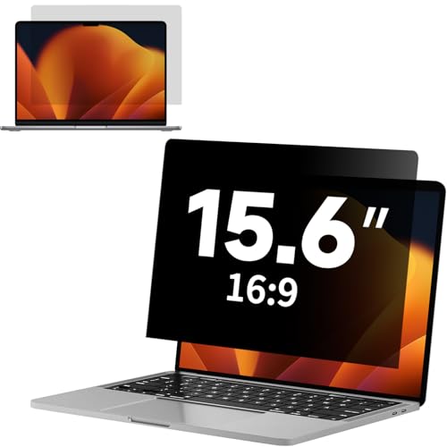 BSPROTE Laptop Privacy Screen 15.6 Inch 16:9 Anti Glare Film Blue Light Filter Computer Privacy Screen Shield Compatible with 15.6 Hp Acer Asus Lenovo Dell Samsung Portable Monitor Protector