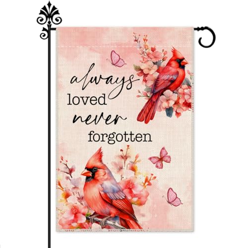 Hafhue Always Loved Never Forgotten Outdoor Garden Flag 12.5x18 In