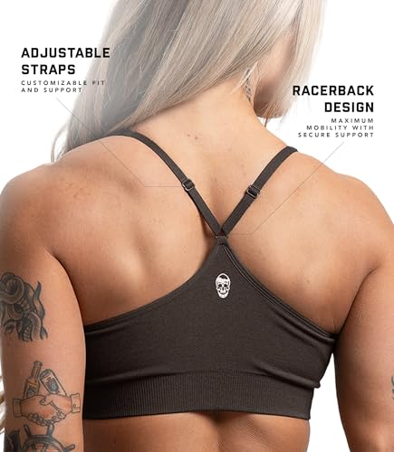 Image of Gymreapers Seamless Sports Bra for Women - Wireless Compression Padded Supportive Bras for Gym, Yoga, & Fitness