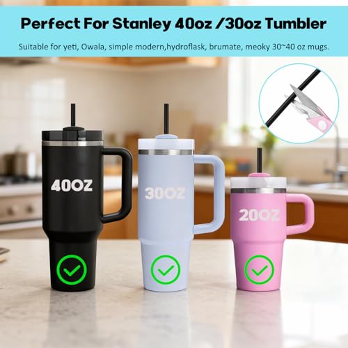 200 pitillos desechables negros para vasos de 40 oz miniatura 4