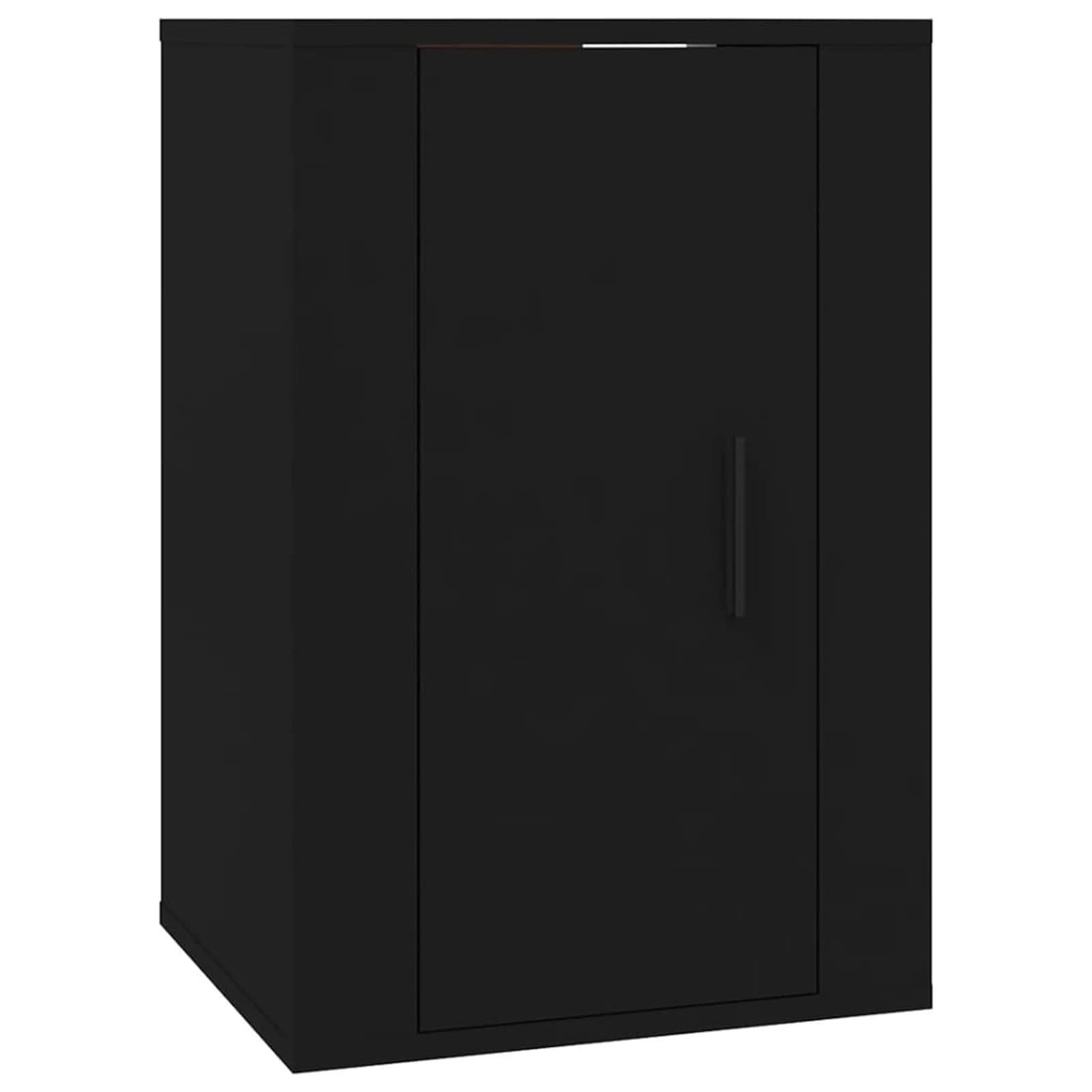 Homgoday Meble do telewizora ściennego 2 szt. Czarny 40x34,5x60 cm, szafka pod telewizor salon jadalnia stół kawowy telewizor sprzęt muzyczny szafka pod schowek uchwyt meble telewizor meble