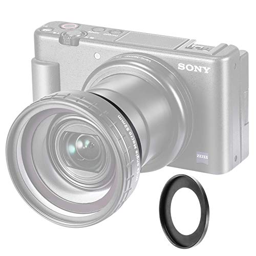 Filter Adapter Ring for Sony ZV-1 Wide Angle Lens Macro Lens Kit, with Back Adhesive, Replacement Filter Adapter Ring