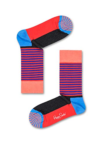 Happy Socks Women's Half Stripe Socks, blue/red Women's Shoe Size 9-11 Happy Socks Women's Half Stripe Socks, blue/red Women's Shoe Size 9-11