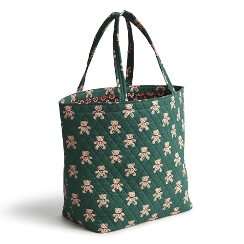 Vera Bradley Womens Premium Cotton Marston Grand Tote Bear Mosaic One Size