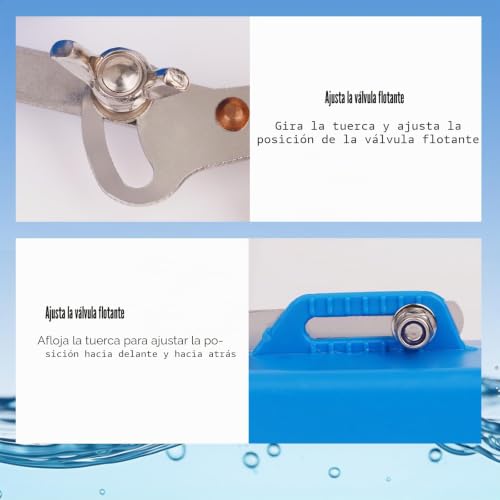 Válvula flotante de latón 1/2 automática con brazo ajustable para estanques 7