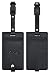 Travelambo PU Leather Luggage Tags & Bag Tags 2 Pieces Set in 8 Colors (PU black)