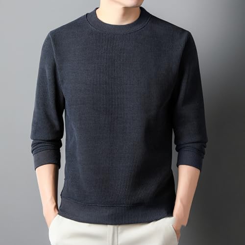 Men's Plush Thickened Sweater Round Collar Plush Sweater Knitted Warm Top2