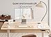 BANTI 48 × 24 Inches Standing Desk, Ergonomic, Electric Height Adjustable, Sit and Stand Up, Computer Office Desk with Splice Board, White Frame/Maple Top