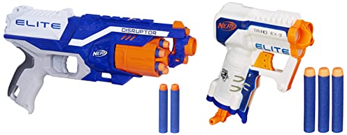 Image of Nerf Disruptor Elite Toy Blaster 6-Dart Rotating Drum, Slam Fire, Includes 6 Official Nerf Elite Darts, Toys for Kids, Teens, Adults, Ages 8 and Up