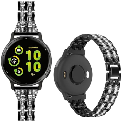HQzon 18mm �L���L�����^�� Garmin Venu 4 41mm �E�H�b�`�o���h/Venu 3S 41mm/Vivoactive 4S/Vivomove 3S/Venu 2S/Forerunner 255S 265S�ɑΉ� ���^�����C���X�g�[�� 