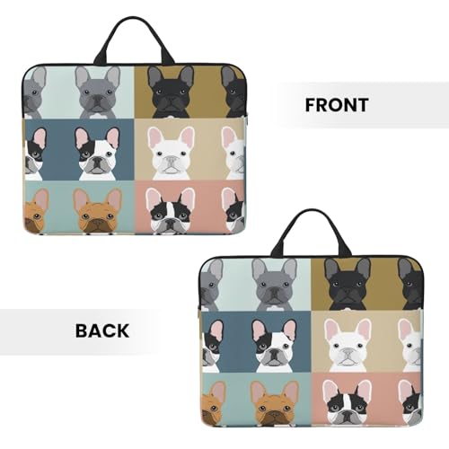 french bulldog 14in Laptop Case Sleeve Bag miniatura 5