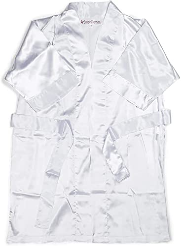 Girl's My First Communion Silvery White Glitter Silk Special Occasion Robe3