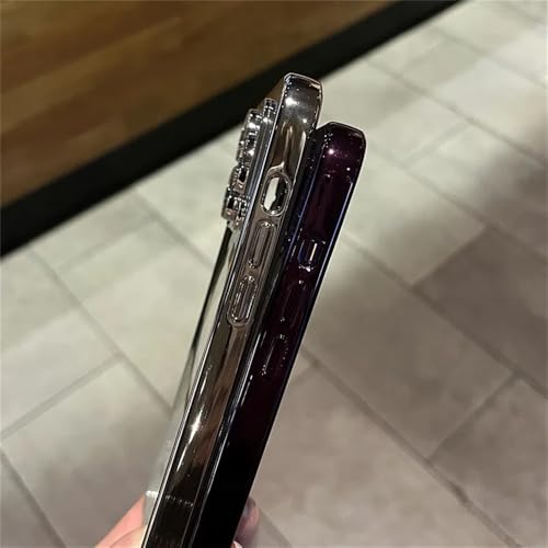 Protetor de lente carregador sem fio chapeamento caso claro para iphone 15 14 13 12 11 pro max capa de silicone magnético macio, ouro, para iphone 14