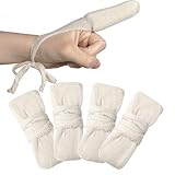 Fingerbandagen 8,5 x 3 cm Röhrenförmige Fingerlinge Atmungsaktive Fingergaze Fingerschutz für Wundversorgung 4 Stück