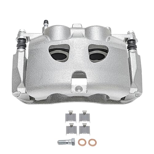 Image of Detroit Axle - 2 Front Brake Calipers for 2010-2011 Ford F-150 | Lincoln Mark LT 2010-2021 Expedition Navigator, Disc Brake Calipers w /Bracket Replacement