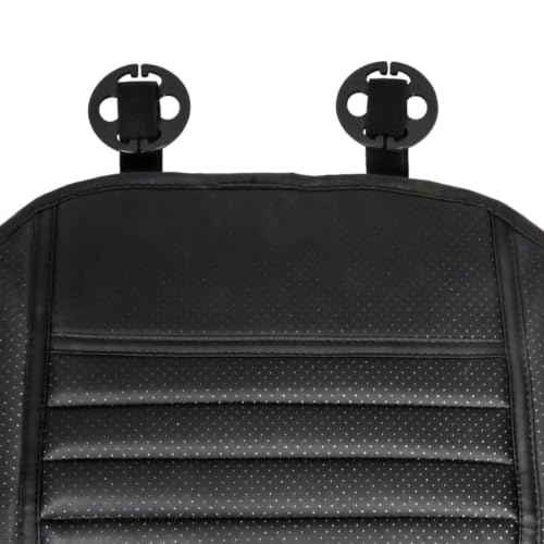 Funda asiento delantero coche antideslizante PU negro transpirable 5