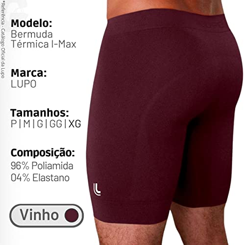 Bermudas Térmica,Lupo,masculino,Vinho,M