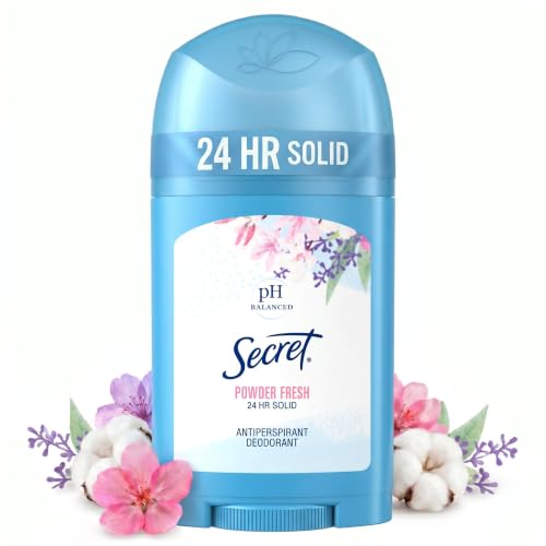 Secret Antiperspirant and Deodorant for Women, 24hr Sweat & Odor Protection, PH Balanced Protection, Gentle on Skin, Wide Solid, Travel Size, Powder Fresh Scent, 1.7 oz - image 1