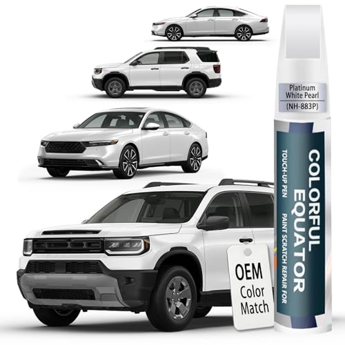 Car Touch up Paint(NH-883P Platinum White Pearl) Compatible with Honda Car Paint Pen Scratch Repair Two-In-One Touch Up Paint Premium Car Scratch Remover for Deep Scratches