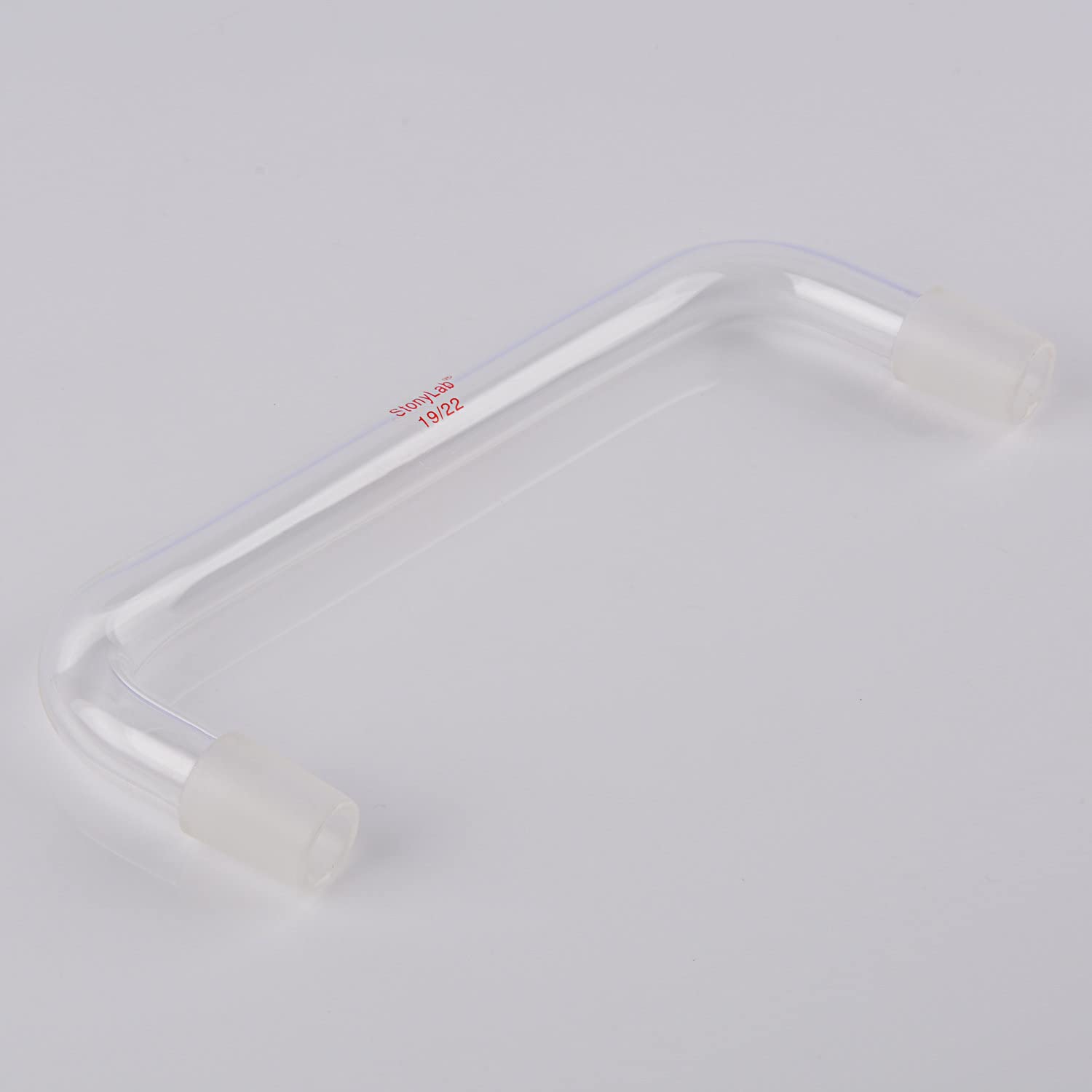 stonylab Glass Distilling Adapter, Borosilicate Glass 75 Degree and 105 Degree Bent Chemistry Adapter with 19/22 Standard Taper Inner Joints, 150 mm Length — Amazon image 6
