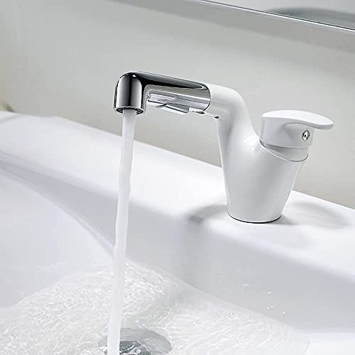 Robinet de lavabo noir extractible avec douchette pour lavage de cheveux
