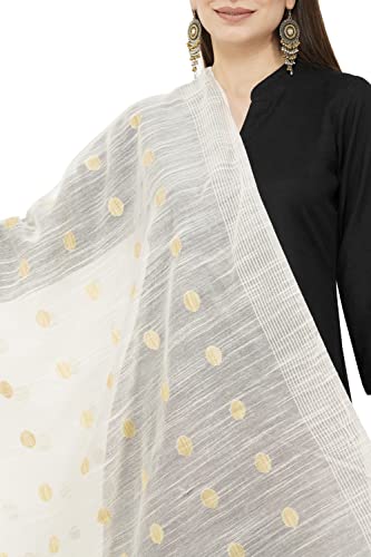 Image of Rhe-ana Women's Art Silk /Viscose Stole Dupatta for women | Stoles for Girls Stylish | Shawl And Stall For Ladies With Polka Dots 30 x 90 Inches