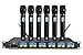 PRORECK MX66 6-Channel UHF Wireless Microphone System with 6 Hand-held Microphones Karaoke Machine for Party/Wedding/Church/Conference/Speech (New frequency)