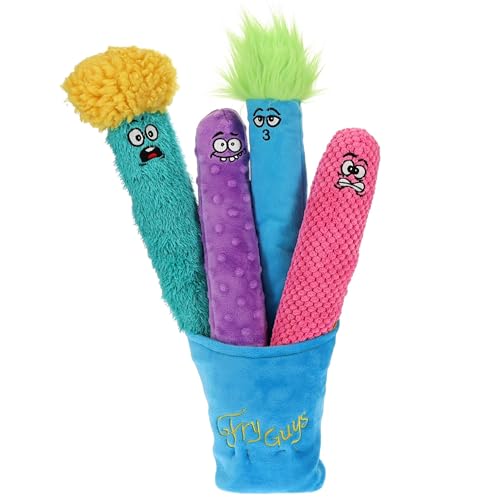Guru Pet: Fry Guy: Set 5 piezas - Grande - Juguetes de peluche para perros miniatura 2