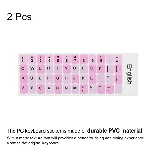 Pegatinas universales para teclado en inglés PATIKIL, 2 piezas miniatura 3