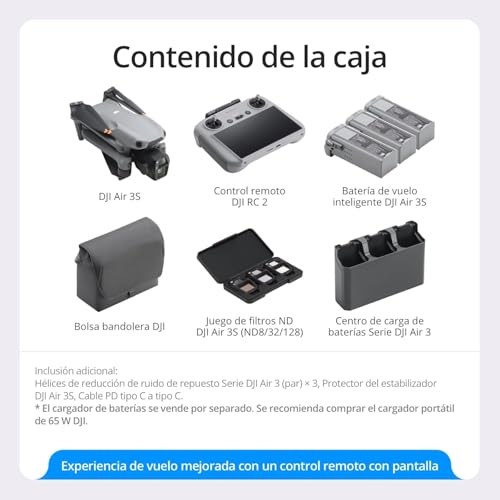 Ficha técnica DJI Air 3S Fly More Combo Mando a Distancia RC 2 Con Pantalla con Accesorios Versátiles Dron Con Cámara CMOS de 1 Gran Angular y Teleobjetivo Medio 4K 60fps Detección Omnidireccional y 3 Baterías - Fernando Cortés Ficha técnica DJI Air 3S Fly More Combo Mando a Distancia RC 2 Con Pantalla con Accesorios Versátiles Dron Con Cámara CMOS de 1 Gran Angular y Teleobjetivo Medio 4K 60fps Detección Omnidireccional y 3 Baterías - Fernando Cortés