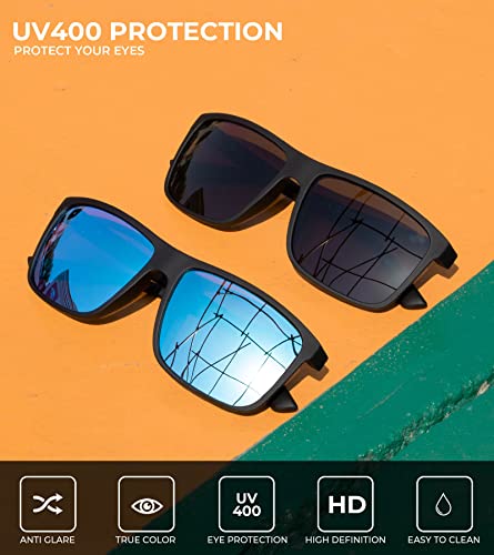 Image of KALIYADI Sunglasses for Mens Polarized-Sunglasses: Men Sun Glasses with UV400 Protection for Driving Fishing Golf