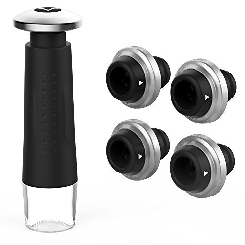 Buy Vremi Vacuum Pump Wine Preserver Set with 4 Bottle Stoppers and
