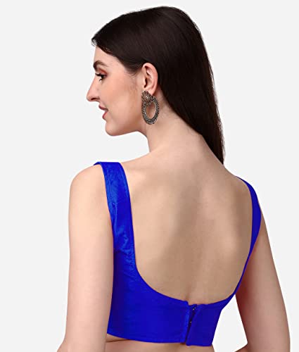 Image of Vihu Fashion Plain Sleeveless Pattern Readymade Blouse U Neck Choli