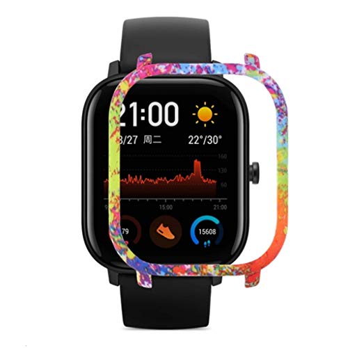Protector Compatible con xiaomi huami Amazfit GTS, riou Suave de PC Ligero Smartwatch Protector Multicolor para Amazfit GTS Película Protectora Fundas de Carcasa