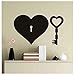 Herzförmige Schlüssel und Schlüssel Vinyl-Wandaufkleber Romantische Wanddekorationen Wohnzimmerwände Dekorative Aufkleber für Schlafzimmer Abziehbilder 72 cm x 43 cm