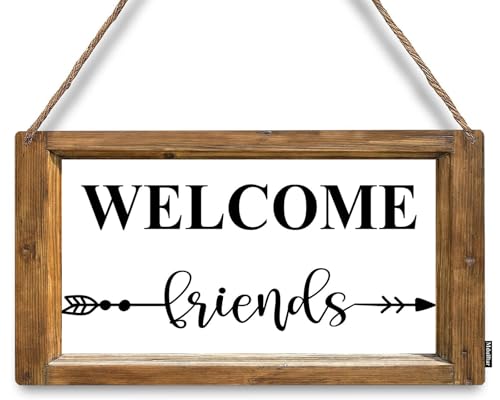 Mdulftar Welcome Door Sign Welcome Friends Rustic...