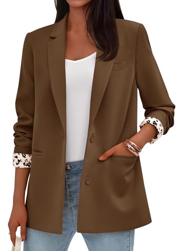 PRETTYGARDEN Blazers for Women 2026 Fall Work Office Suit Jackets Dressy Open Front Leopard Blazer Business Casual Outfits - Image 3