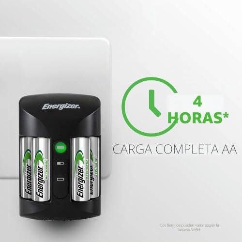 Cargador de pilas AA NiMH Energizer Value compacto para hogar y oficina 7